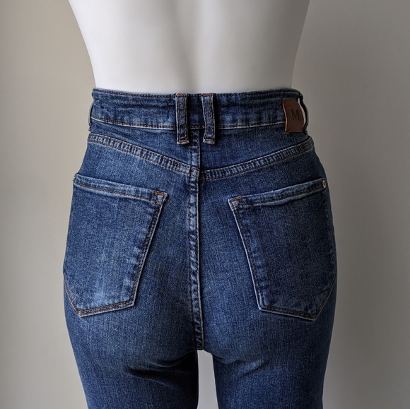 Mango High Waist Straight Leg Distressed Jeans 24 - Picture 10 of 14